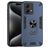 Mobigear Armor Ring Coque Motorola Moto G84 Coque arrière Rigide Anti-Chocs avec Anneau-Support - Bleu