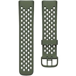 Mobigear Sport Plus Buckle Bracelet Silicone pour Fitbit Charge 5 Fermeture boucle ardillon - Vert