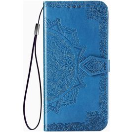 Mobigear Mandala Housse Motorola One Fusion Plus Etui Porte-Monnaie - Bleu