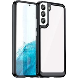 Mobigear Crystal Samsung Galaxy S23 Ultra Plastique rigide Coque arrière - Transparent / Noir
