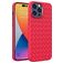 Mobigear Woven Coque iPhone 14 Pro Max Coque arrière en TPU Souple - Rouge