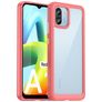 Mobigear Crystal Coque Xiaomi Redmi A1 4G Coque arrière Rigide Anti-Chocs - Transparent / Rouge