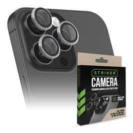 Striker Single Lens iPhone 15 Pro Max Verre trempé Protection Objectif Caméra - Compatible Coque - Noir