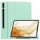 Mobigear Tri-Fold Gel Coque Samsung Galaxy Tab S9 Plus Etui en TPU,Similicuir + Porte-crayon - Turquoise