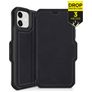 ITSkins HybridFolio Housse iPhone 12 Mini Etui en Cuir Véritable - Noir