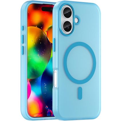 Mobigear Shockproof Coque iPhone 17 MagSafe Coque arrière Rigide - Bleu