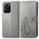 Mobigear Clover POCO X5 Pro Étui Portefeuille - Gris