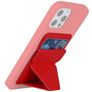 Mobigear Folding Snap-On - Porte Cartes en - 3 Cartes - Compatible MagSafe - Rouge