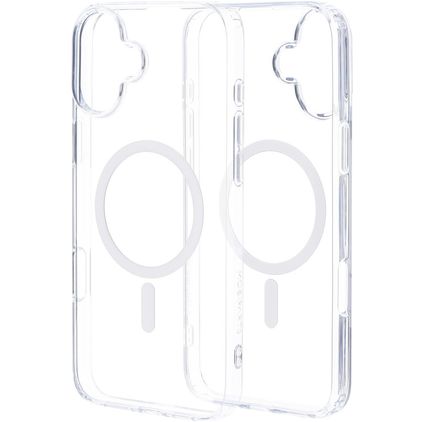 Mobiparts Hardcover Coque Transparente iPhone 16 Plus MagSafe Coque arrière Rigide - Transparent