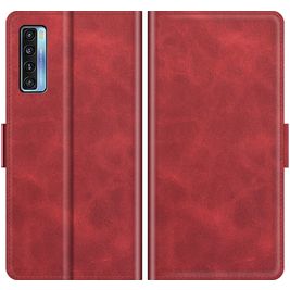 Mobigear Slim Magnet Housse TCL 20S Etui Porte-Monnaie - Rouge