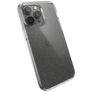 Speck Presidio Perfect Clear Glitter Coque iPhone 14 Pro Max Coque arrière Rigide Anti-Chocs - Transparent / Or