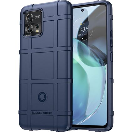 Mobigear Rugged Shield Coque Motorola Moto G72 Coque arrière en TPU Souple Anti-Chocs - Bleu