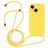 Mobigear Lanyard iPhone 15 Coque avec cordon en Silicone - Jaune