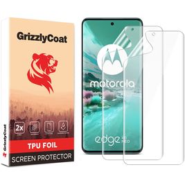 GrizzlyCoat Motorola Edge 40 Neo Hydrogel TPU Protection d'écran - Compatible Coque + Cadre d'installation (Lot de 2)