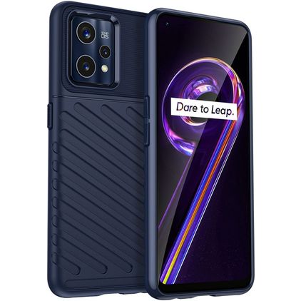 Mobigear Groove Coque Realme 9 Pro Plus Coque arrière en TPU Souple - Bleu