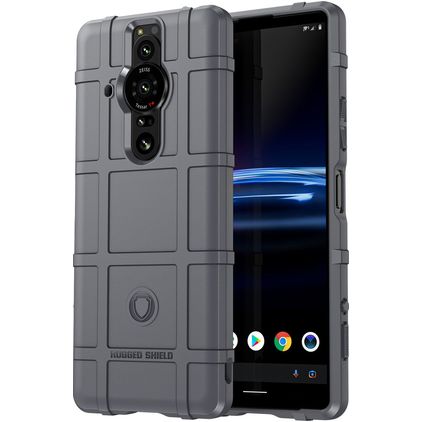 Mobigear Rugged Shield Coque Sony Xperia Pro-I Coque arrière en TPU Souple Anti-Chocs - Gris
