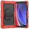 Mobigear SureGrip Xtreme Samsung Galaxy Tab A9 Plus (2023) Plastique rigide / Silicone Coque arrière + Bandoulière + Support - Rouge