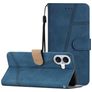 Mobigear Stitch Housse iPhone 17 Etui Porte-Monnaie - Bleu