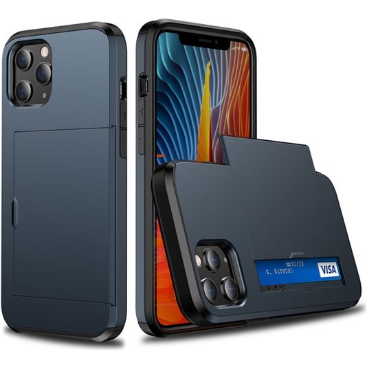 Mobigear Rugged Credit Card Case Blue Apple iPhone 12 Mini