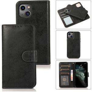 Mobigear Wallet iPhone 15 Plus Coque Étui 2en1 avec coque amovible Portefeuille - Noir