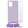 Mobilize Lanyard Gelly Samsung Galaxy A32 5G Coque avec cordon en TPU Souple - Pastel Purple