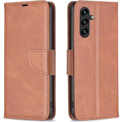 Mobigear Excellent Housse Samsung Galaxy S25 FE Etui Porte-Monnaie - Marron