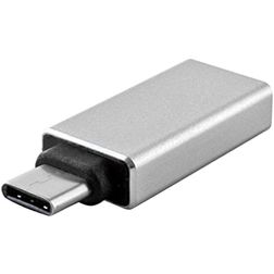 Mobigear Alu - Adaptateur USB-C vers USB-A - Argent