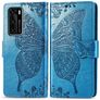 Mobigear Butterfly Housse Huawei P40 Etui Porte-Monnaie - Bleu