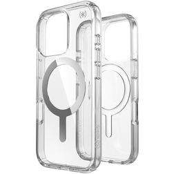 Speck Presidio Perfect Clear Coque Transparente iPhone 16 Pro MagSafe Coque arrière Rigide Anti-Chocs - Transparent