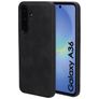 Mobiparts Classic Coque Samsung Galaxy A36 MagSafe Coque arrière en TPU,Similicuir - Graphite Black