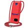 Mobigear Lanyard Card Google Pixel 10a Coque avec cordon en Silicone et Porte-Cartes - Rouge