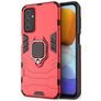 Mobigear Armor Ring Coque Samsung Galaxy M23 Coque arrière Rigide Anti-Chocs avec Anneau-Support - Rouge