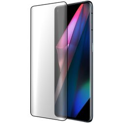 Mobiparts Curved OPPO Find X3 Pro Verre trempé Protection d'écran - Compatible coque - Noir