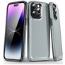 Mobigear Slim Armor Coque iPhone 15 Pro Max Coque arrière Rigide Anti-Chocs - Gris