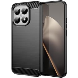 Mobigear Brushed Slim Coque Xiaomi 15T Coque arrière en TPU Souple - Noir