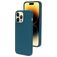 Mobiparts Coque iPhone 14 Pro Max Coque arrière en Silicone - Blueberry Blue