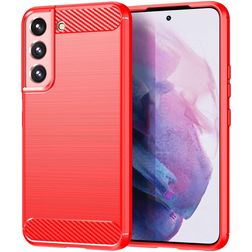 Mobigear Brushed Slim Coque Samsung Galaxy S23 Ultra Coque arrière en TPU Souple - Rouge