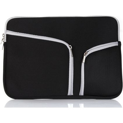 Mobigear Double Zipper Pochette Ordinateur portable en Neoprène 15 - 16 Pouces Housse ordinateur - Noir