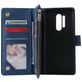 Mobigear Zipper Housse OnePlus 8 Pro Etui Porte-Monnaie - Bleu