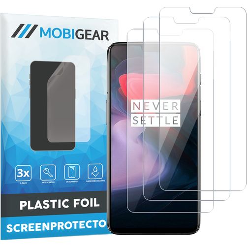 Mobigear OnePlus 6 Protection d'écran Film - Compatible Coque (Lot de 3)