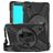 Mobigear SureGrip XGuard Samsung Galaxy Tab A7 Lite Plastique rigide / Silicone Coque arrière + Bandoulière + Support - Noir