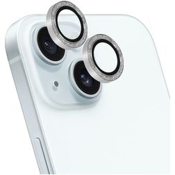 Mobiparts iPhone 15 Verre trempé Protection Objectif Caméra - Compatible Coque - Argent