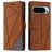 Mobigear Rhombus Google Pixel 9 Pro Étui Portefeuille - Marron