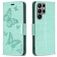 Mobigear Butterfly Samsung Galaxy S23 Ultra Étui Portefeuille - Vert