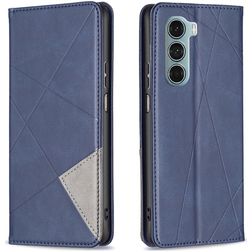 Mobigear Rhombus Slim Housse Motorola Moto G200 5G Etui - Bleu