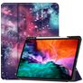Mobigear Tri-Fold Gel Coque iPad Pro 12.9 Pouces (2021) Etui en TPU,Similicuir + Porte-crayon - Milky Way