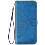Mobigear Mandala Housse Motorola One Fusion Plus Etui Porte-Monnaie - Bleu