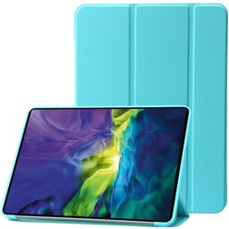 Mobigear Tri-Fold Gel Coque iPad 11 (2025) Etui en TPU,Similicuir - Turquoise
