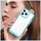 Mobigear Crystal Coque iPhone 14 Pro Max Coque arrière Rigide - Transparent / Turquoise