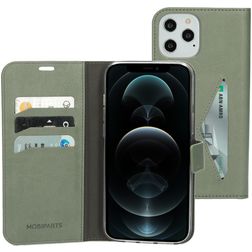 Mobiparts Classic Wallet Housse iPhone 12 Pro Max Etui Porte-Monnaie - Stone Green